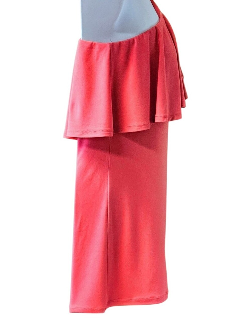 INC International Concepts L Polished Coral One Shoulder Ruffle Top NWT - Picture 6 of 14